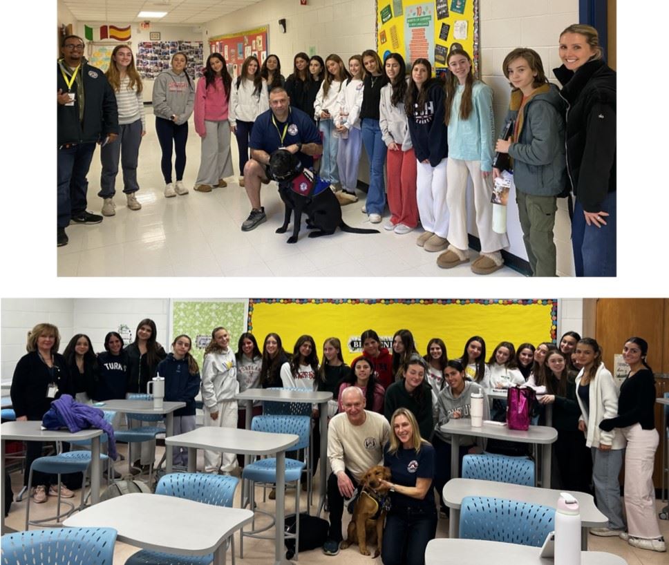  CSH Animal Rescue Club welcomed the “Paws of War” organization of Smithtown for two presentations i